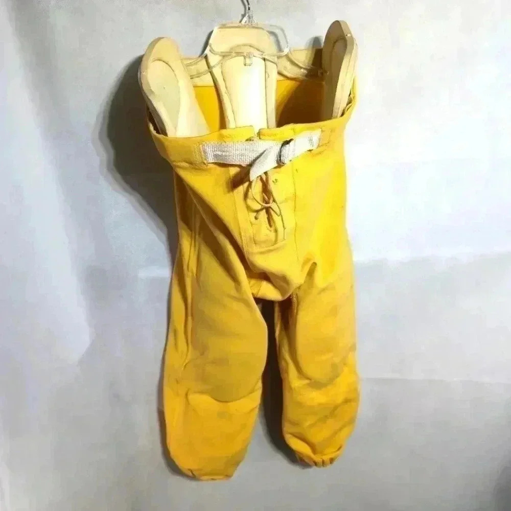 1970s Hutch Yellow Football Pants with pads.  Sz 32